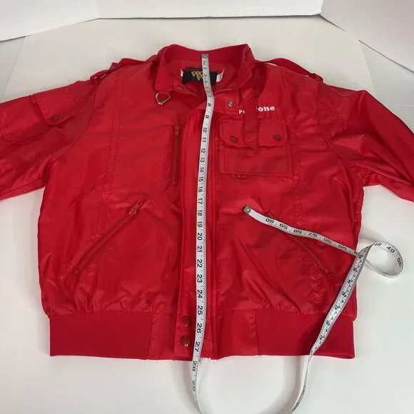 Vintage Firestone Full Zip Windbreaker Jacket, Large, Red, King Louie Pro Fit - Picture 7 of 9